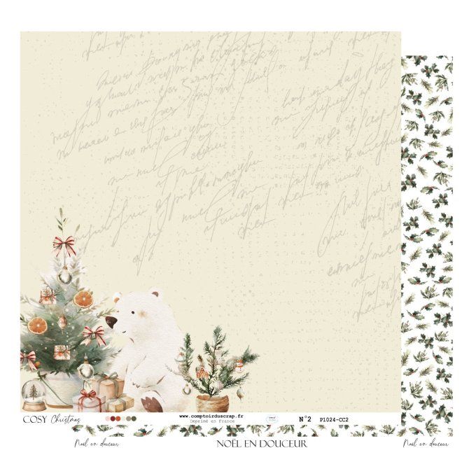 P1024-CC0 Papier Kit imprimé Cosy Christmas