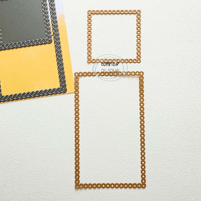 D0425-DI89 Die Cadres rectangle et carré petits ronds