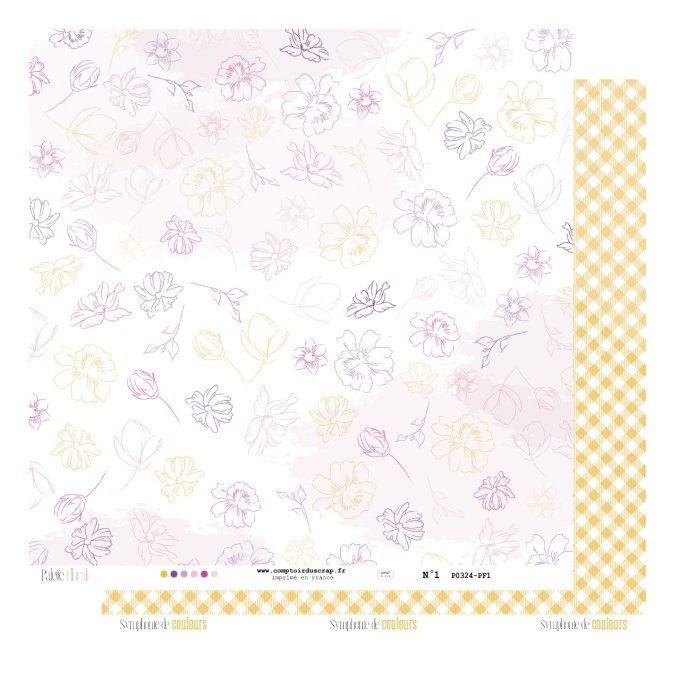 PF0 Papier Kit imprimé Palette florale