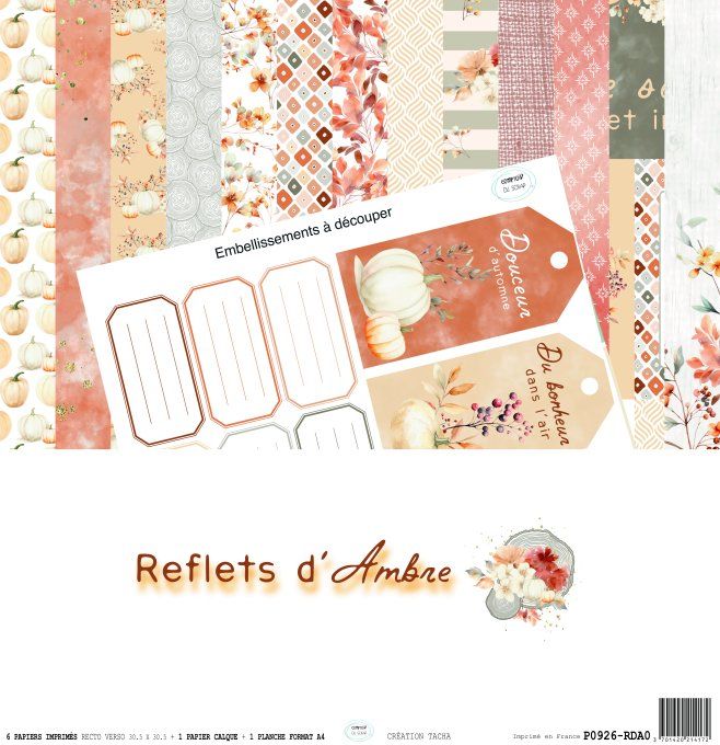 P0926-RDA0 Papier Kit imprimé Reflets d'ambre