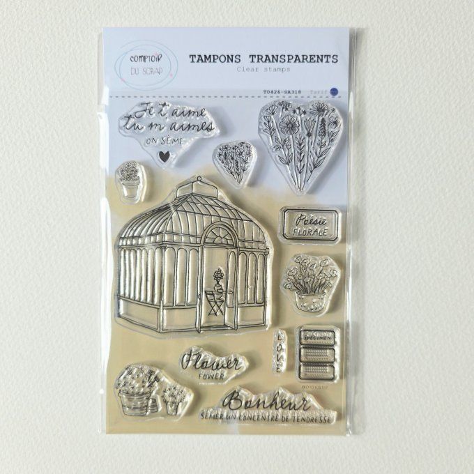 T0426-SA318 Tampons Poésie florale